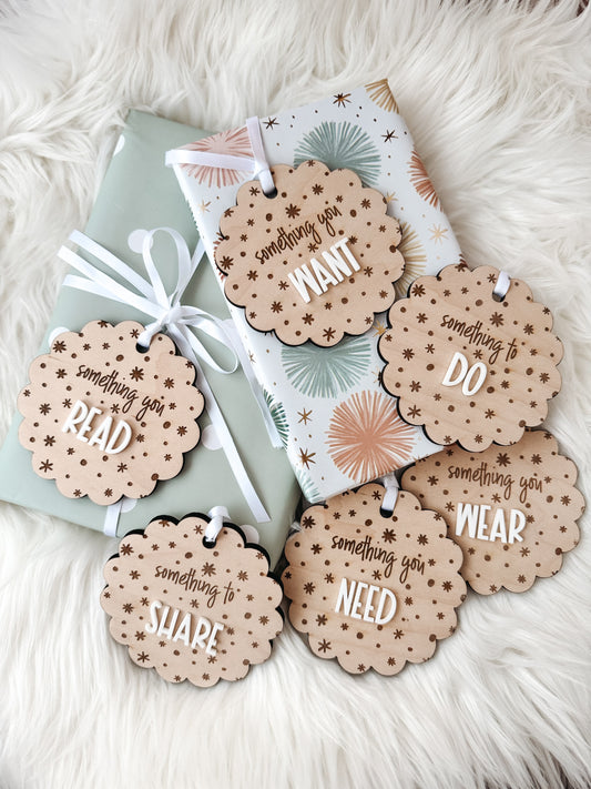 "Something You" Wooden Gift Tags - Set of 6